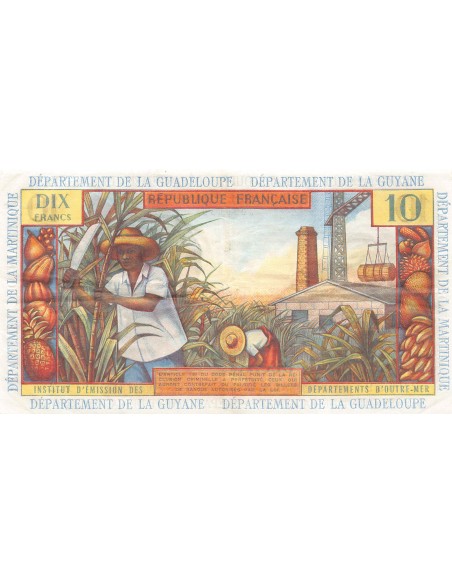 ANTILLES FRANCAISES - 10 FRANCS (1964) - SERIE F.2