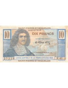 SAINT-PIERRE ET MIQUELON, COLBERT - 10 FRANCS 1950 / 1960