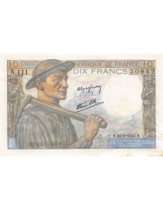 FRANCE, MINEUR - 10 FRANCS 26/09/1946 - SERIE N.111 2