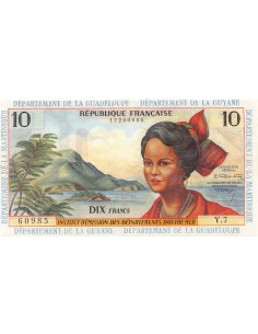 ANTILLES FRANCAISES - 10 FRANCS (1964) - SERIE Y.7 2