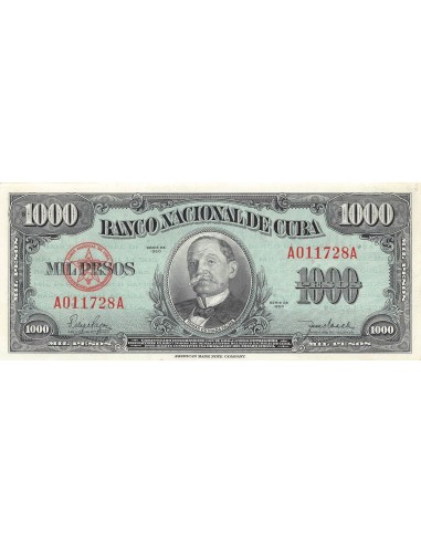 CUBA, TOMAS ESTRADA PALMA - 1000 PESOS 1950