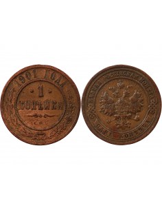 RUSSIE - 1 KOPECK 1901 С.П.Б - SAINT PETERSBOURG 2