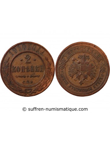 RUSSIE - 2 KOPECKS 1910 С.П.Б - SAINT PETERSBOURG