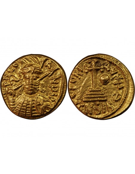 EMPIRE BYZANTIN, CONSTANTIN IV - SOLIDUS GLOBULAIRE, 680-681 CARTHAGE