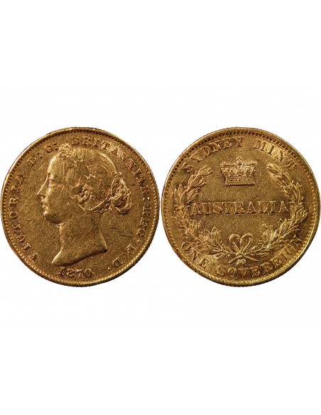 AUSTRALIE, VICTORIA - SOUVERAIN OR 1870 SYDNEY