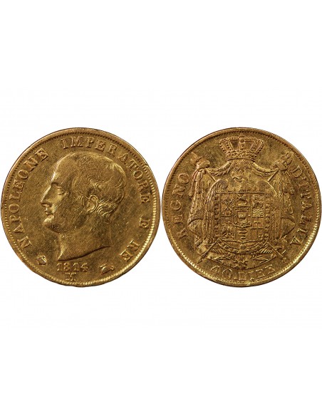 ITALIE, NAPOLEON﻿ 1er - 40 LIRE OR 1814 M MILAN
