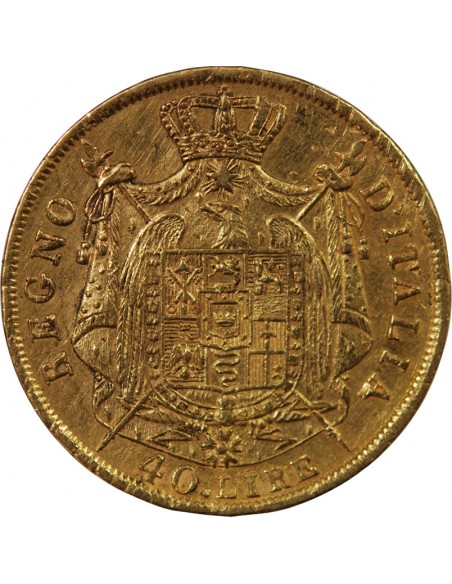 ITALIE, NAPOLEON﻿ 1er - 40 LIRE OR 1811 M MILAN