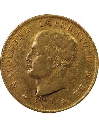 ITALIE, NAPOLEON﻿ 1er - 40 LIRE OR 1811 M MILAN