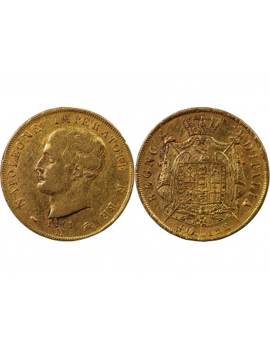 ITALIE, NAPOLEON﻿ 1er - 40 LIRE OR 1811 M MILAN