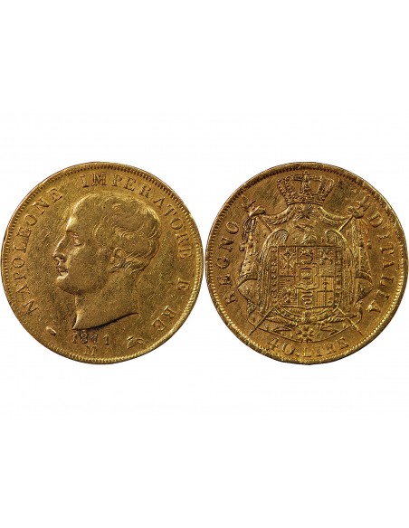 ITALIE, NAPOLEON﻿ 1er - 40 LIRE OR 1811 M MILAN