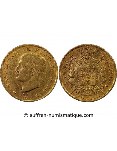 ITALIE, NAPOLEON﻿ 1er - 40 LIRE OR 1811 M MILAN