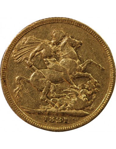ROYAUME UNI, GEORGE IV - SOUVERAIN OR, SAINT GEORGE 1821