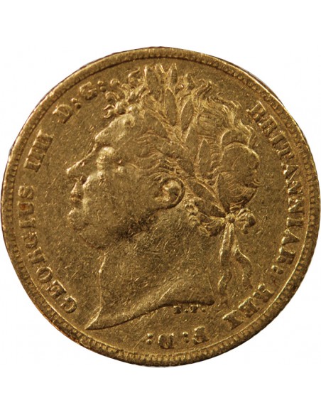 ROYAUME UNI, GEORGE IV - SOUVERAIN OR, SAINT GEORGE 1821