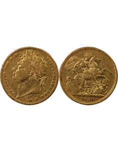 ROYAUME UNI, GEORGE IV - SOUVERAIN OR, SAINT GEORGE 1821 2
