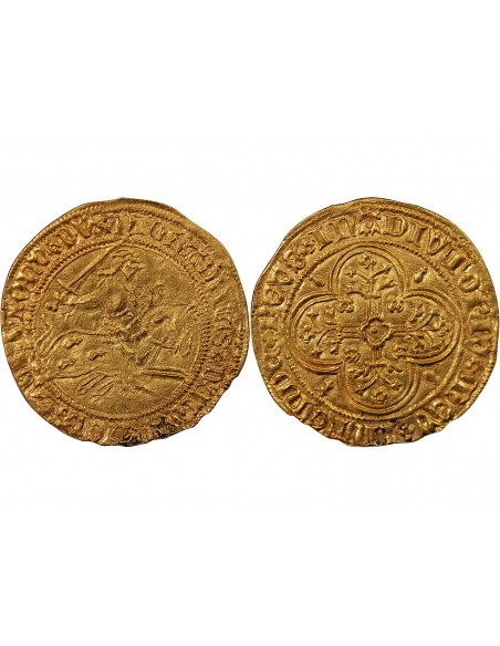 DUCHÉ DE BRETAGNE, JEAN V - CAVALIER D'OR 1420 / 1423 N NANTES