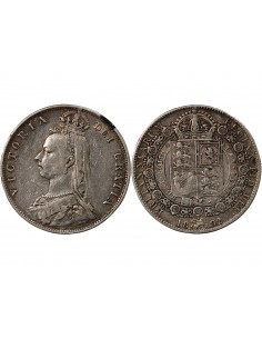 GRANDE-BRETAGNE, VICTORIA - 1/2 CROWN ARGENT 1892 2