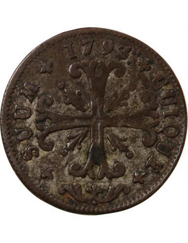 SUISSE, PRINCIPAUTE DE NEUCHÂTEL, FREDERIC GUILLAUME II - 1/2 BATZEN 1793