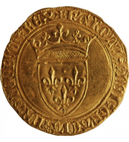 CHARLES VI﻿ LE FOU - ECU D'OR A LA COURONNE 1380 / 1422
