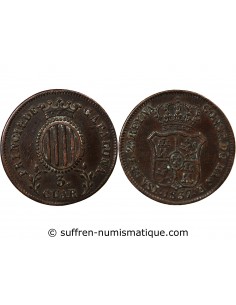 ESPAGNE, PRINCIPAUTE DE CATALOGNE, ISABELLE II - 3 QUARTOS 1837 BARCELONE