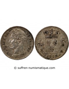 CHARLES X - 1/4 FRANC ARGENT 1827 A PARIS