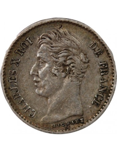 CHARLES X - 1/4 FRANC ARGENT 1828 A PARIS