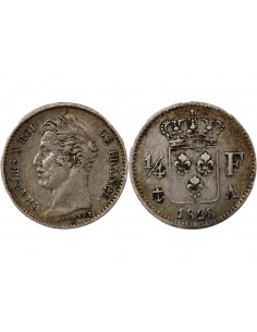 CHARLES X - 1/4 FRANC ARGENT 1828 A PARIS 2