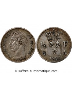 CHARLES X - 1/4 FRANC ARGENT 1828 A PARIS