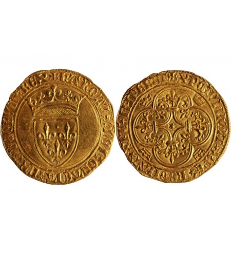 CHARLES VI﻿ LE FOU - ECU D'OR A LA COURONNE 1380 / 1422