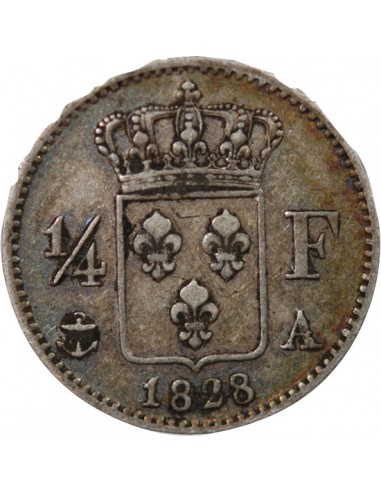 CHARLES X - 1/4 FRANC ARGENT 1828 A PARIS