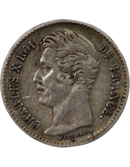 CHARLES X - 1/4 FRANC ARGENT 1828 A PARIS