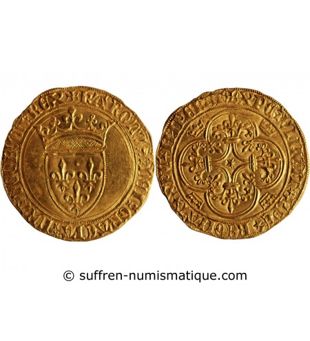 CHARLES VI﻿ LE FOU - ECU D'OR A LA COURONNE 1380 / 1422