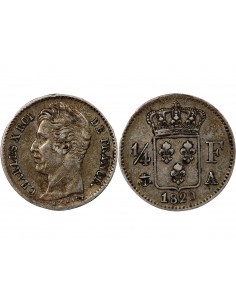 CHARLES X - 1/4 FRANC ARGENT 1829 A PARIS 2