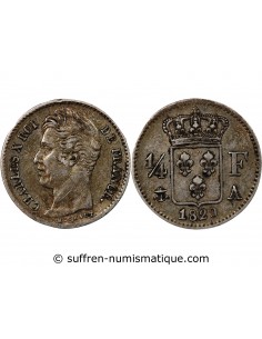 CHARLES X - 1/4 FRANC ARGENT 1829 A PARIS