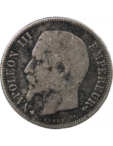 NAPOLEON III - 1 FRANC ARGENT 1860 BB STRASBOURG
