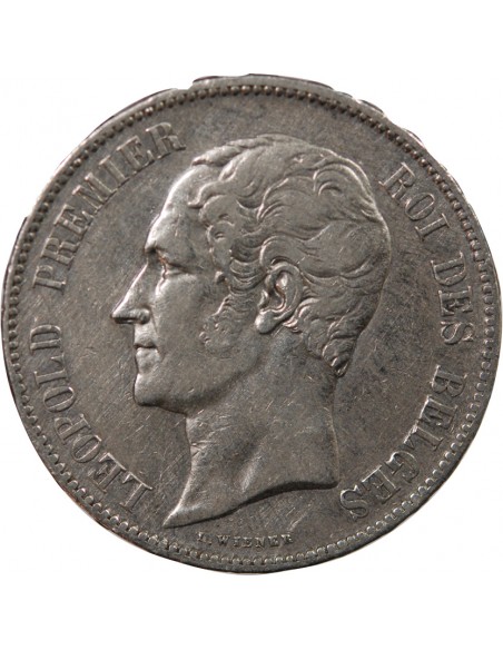 BELGIQUE, LEOPOLD Ier - 5 FRANCS ARGENT 1852