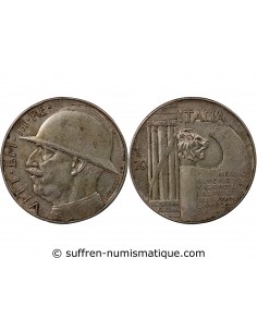 ITALIE, VICTOR EMMANUEL III - 20 LIRE ARGENT 1928 ROME