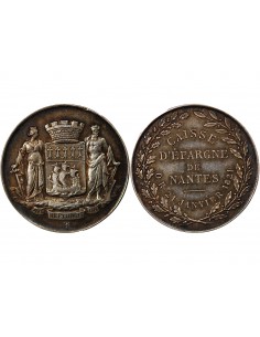 CAISSE D'EPARGNE DE NANTES - JETON ARGENT, INAUGURATION DU 5 JUIN 1911 2