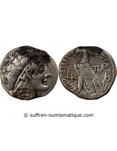 ROYAUME LAGIDE, PTOLEMEE XII - TETRADRACHME ARGENT - ALEXANDRIE, LK 62/61 AV JC