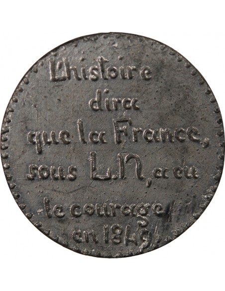 VATICAN / REPUBLIQUE FRANCAISE - MEDAILLE ETAIN - CRITIQUE DE L'EXPEDITION DE ROME - 1849