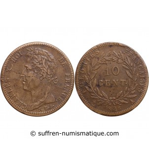 10 CENTIMES CHARLES X 1828 "Guyane"
