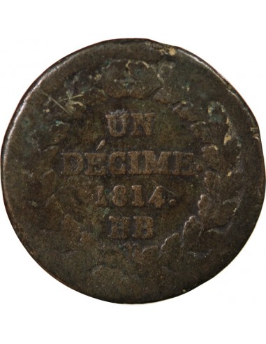 SIEGE DE STRASBOURG, NAPOLEON Ier - DECIME 1814 BB