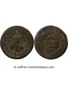 SIEGE DE STRASBOURG, NAPOLEON Ier - DECIME 1814 BB