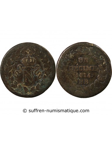 SIEGE DE STRASBOURG, NAPOLEON Ier - DECIME 1814 BB