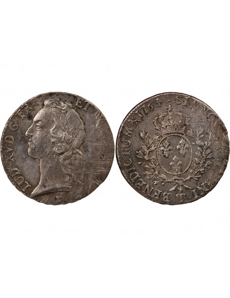 LOUIS XV - ECU AU BANDEAU 1764/3 T NANTES R2