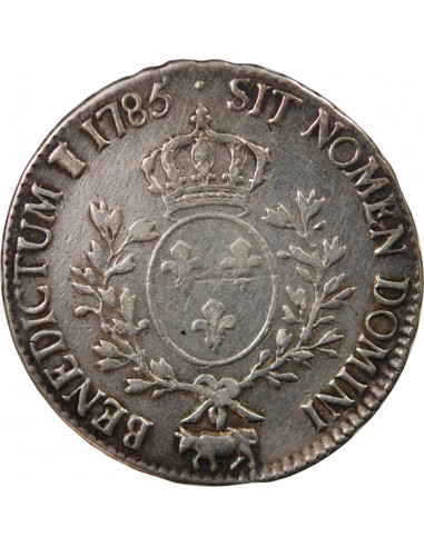 LOUIS XVI - ECU DE BEARN ARGENT AUX BRANCHES D'OLIVIER 1785 PAU