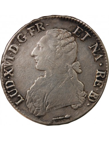 LOUIS XVI - ECU DE BEARN ARGENT AUX BRANCHES D'OLIVIER 1785 PAU