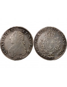 LOUIS XVI - ECU DE BEARN ARGENT AUX BRANCHES D'OLIVIER 1785 PAU 2