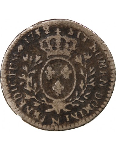 LOUIS XV - 1/10 ECU AU BANDEAU 1752 N MONTPELLIER R3