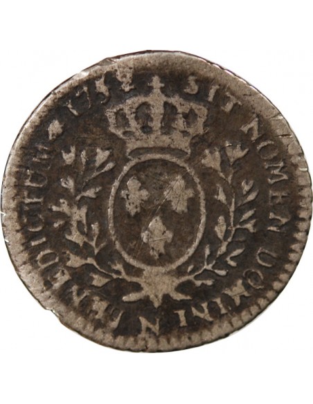 LOUIS XV - 1/10 ECU AU BANDEAU 1752 N MONTPELLIER R3