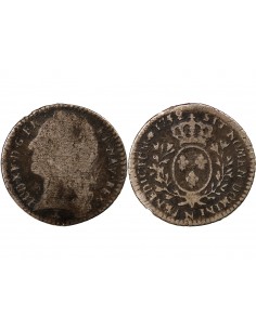 LOUIS XV - 1/10 ECU AU BANDEAU 1752 N MONTPELLIER R3 2